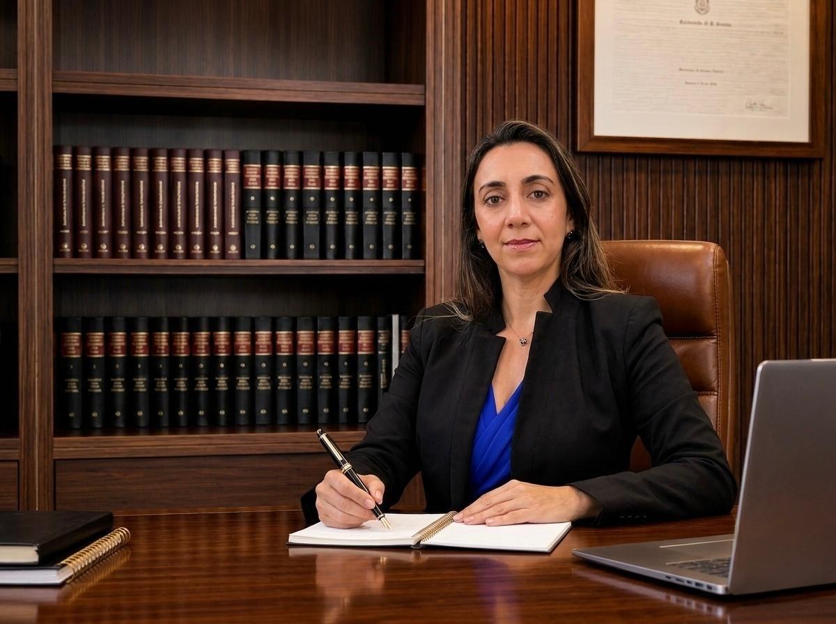Fernanda Santiago em seu escritório